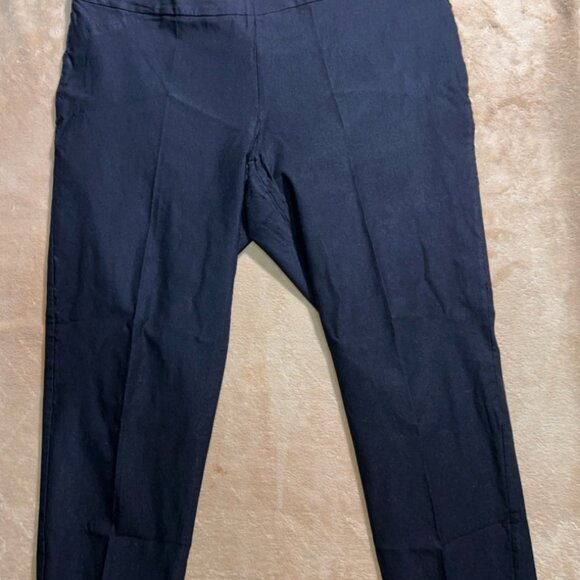Rebecca Malone Women XL Black Pull On Elastic Stretch Dress Pant‎ (E) - Picture 1 of 6